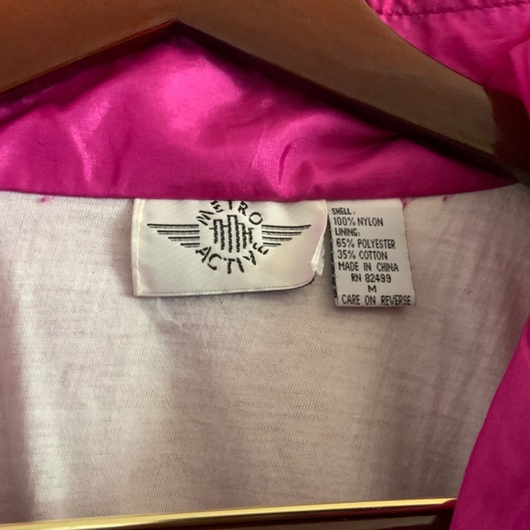 Shimmery Pink Windbreaker Retro Style M - Picture 3 of 6
